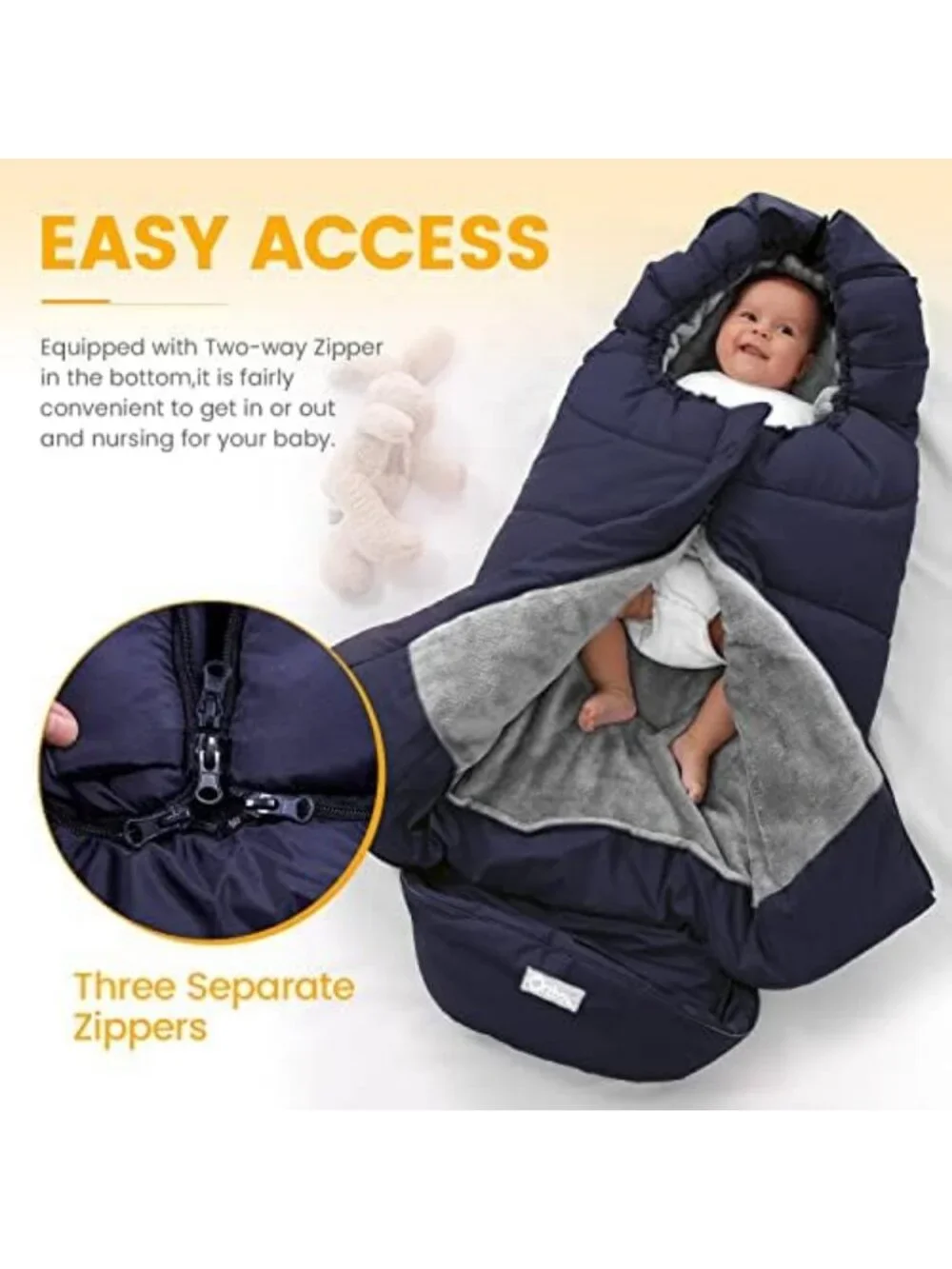 Universal Weather-Proof Baby Stroller Footmuff Bunting Bag - Warm & Cozy